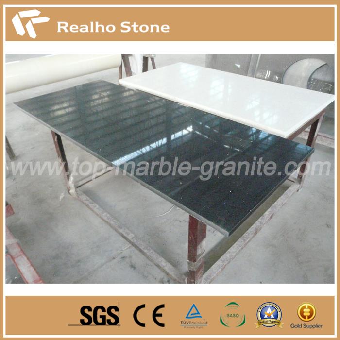 Chav Ua Mov Thaj Tshaj Ntoo nyob hauv Dub Quartz Kitchen Island Tops in Black Quartz