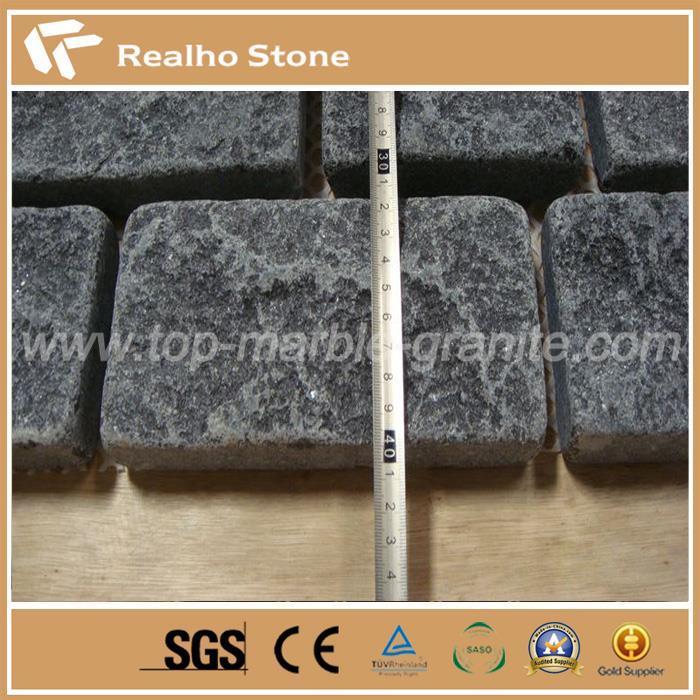 Black Granite Tumbled Stone Paver 