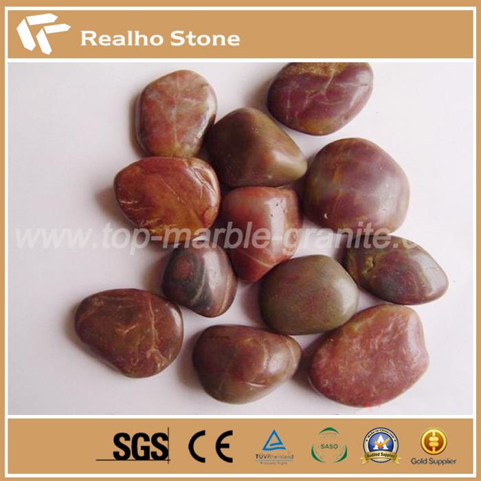Riverside liab puam xuab zeb Patio Paving Riverside Red Beach Pebble Patio Paving