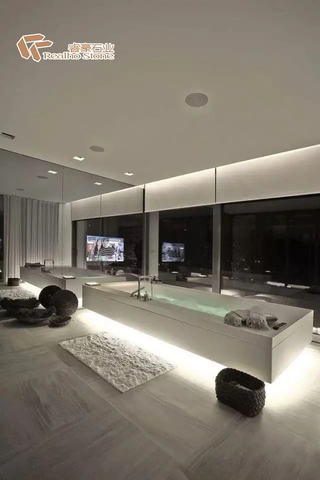 White Wooden Marble Floor Tiles