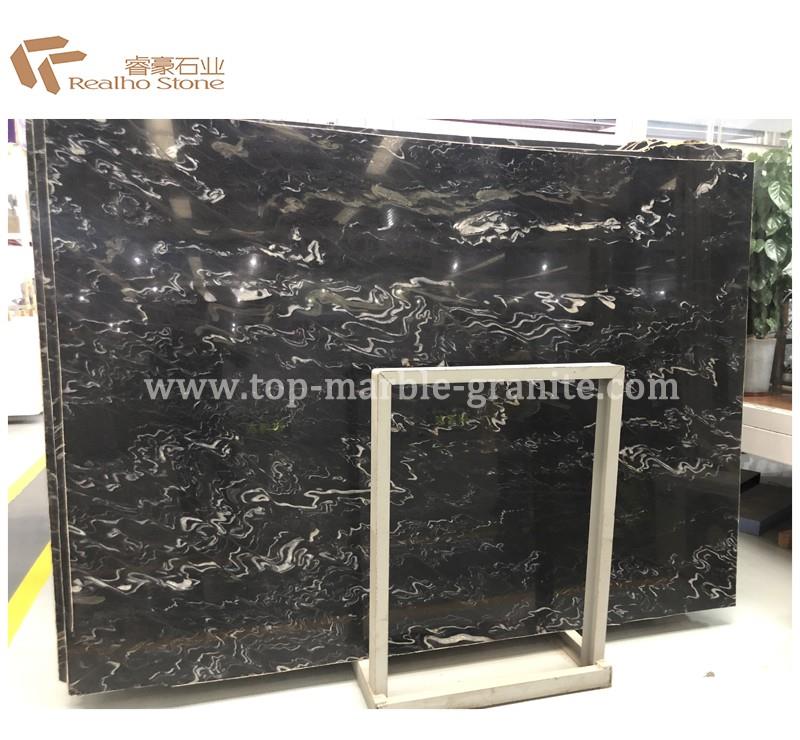 black marble countertop