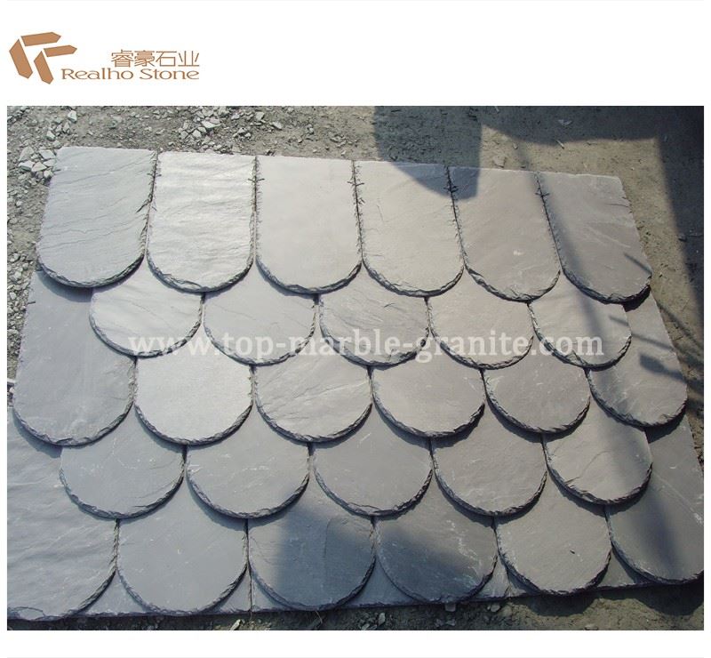 Black Fish Scale Roof tiles