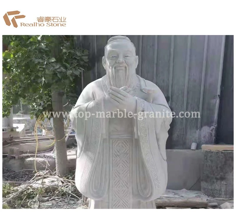 white marble Confucius sculpture white marble Confucius sculpture