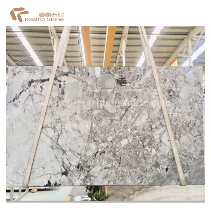 Polished Slab Ntuj Grey Tshiab Marble Slabs