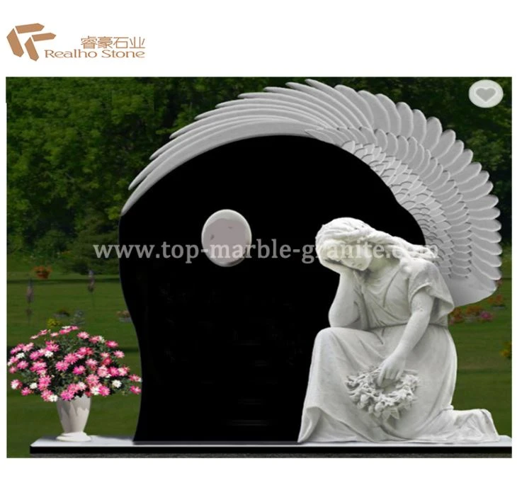 Marble Angel Pej thuam Headstone Granite Tombstone