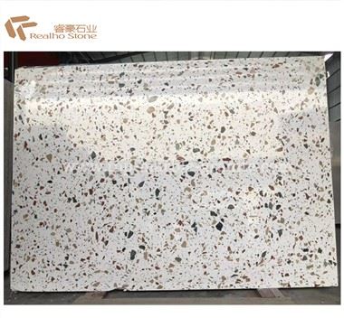 Terrazzo Pob Zeb Slabs Rau Cov Lag Luam Wholesale