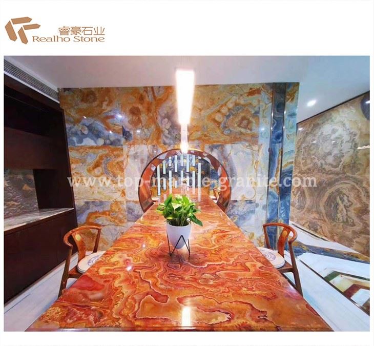 Factory Tiger Onyx Pob Zeb Rau Countertop