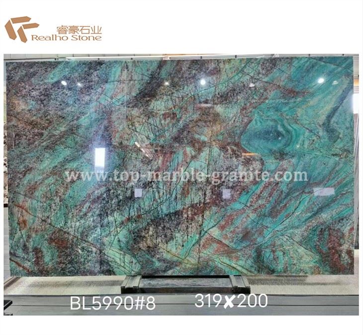 Khoom kim heev pob zeb Amazon ntsuab Marble rau phab ntsa
