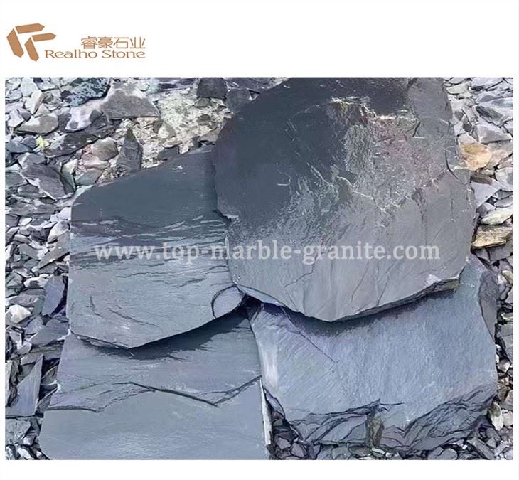 Ntuj Dub Slate Stepping Pob Zeb Rau Paving Paving
