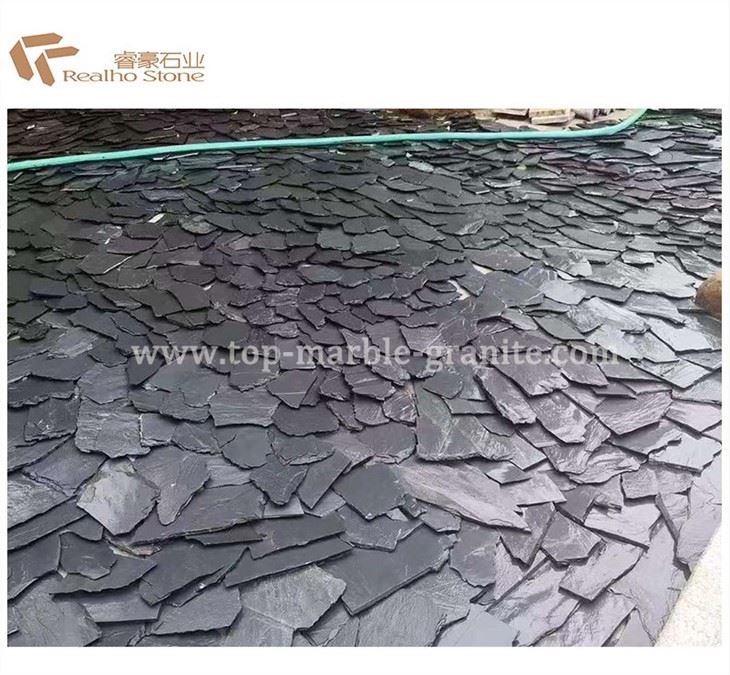 Black slate tile for outside