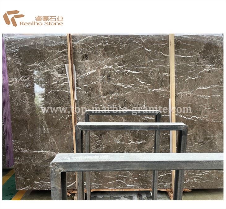 Polished Cyprus Grey Marble Rau Chav Dej Chav Dej Countertop Phab Ntsa Floor Decoration