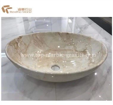 Ntuj Pob Zeb Marble Wash Sink/Basin Rau chav dej dab dej thiab ntxhua khaub ncaws