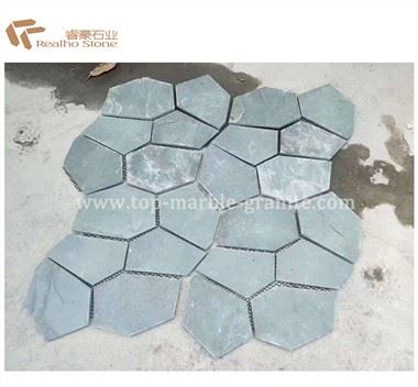 Random Slate Flagstone Pattern Nrog Mesh Backing