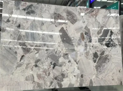 Fantasy Grey Marble Slab Polished Rau Kev Tsim Kho Project