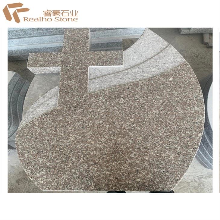 Romania Style Granite Hla Headstone Monument Lub taub hau